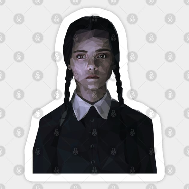 Wednesday Addams Sticker by Hermanitas Design